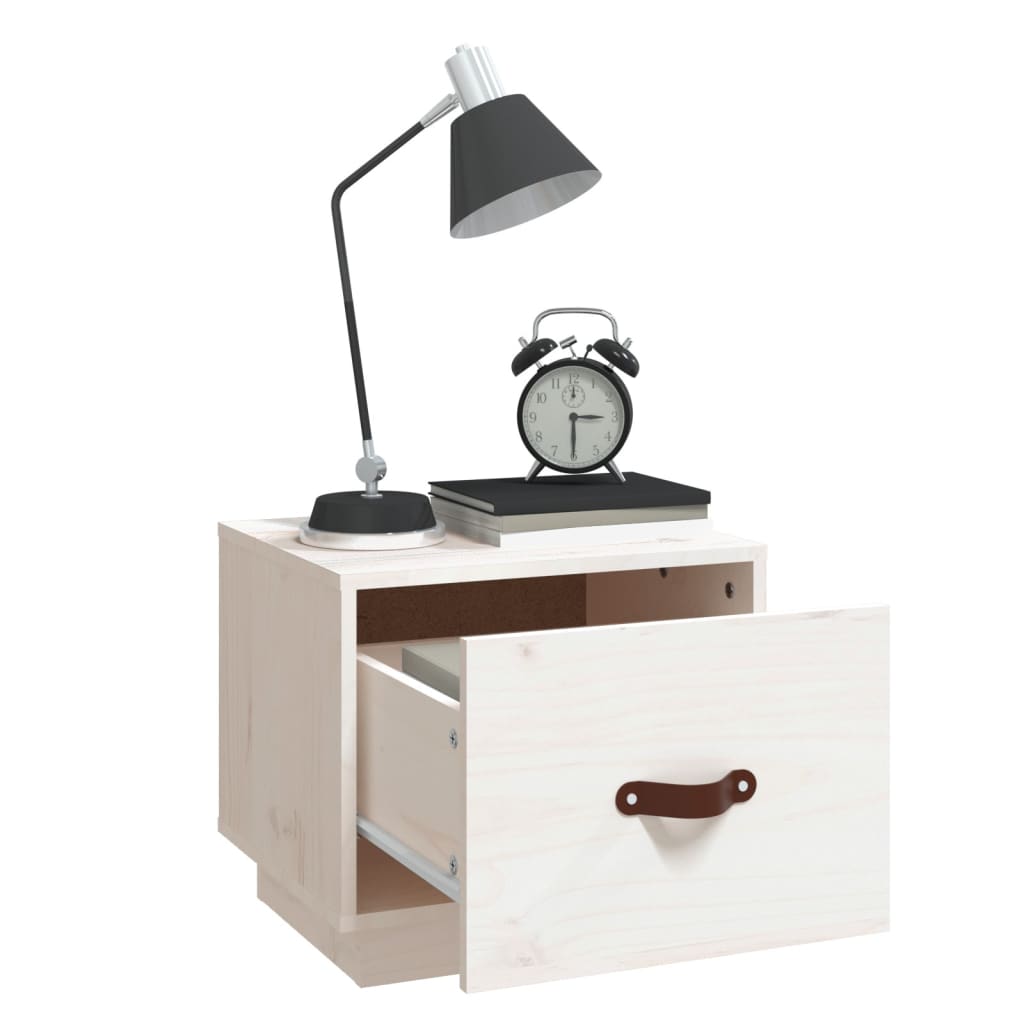 Bedside Cabinets 2 pcs White 40x34x35 cm Solid Wood Pine