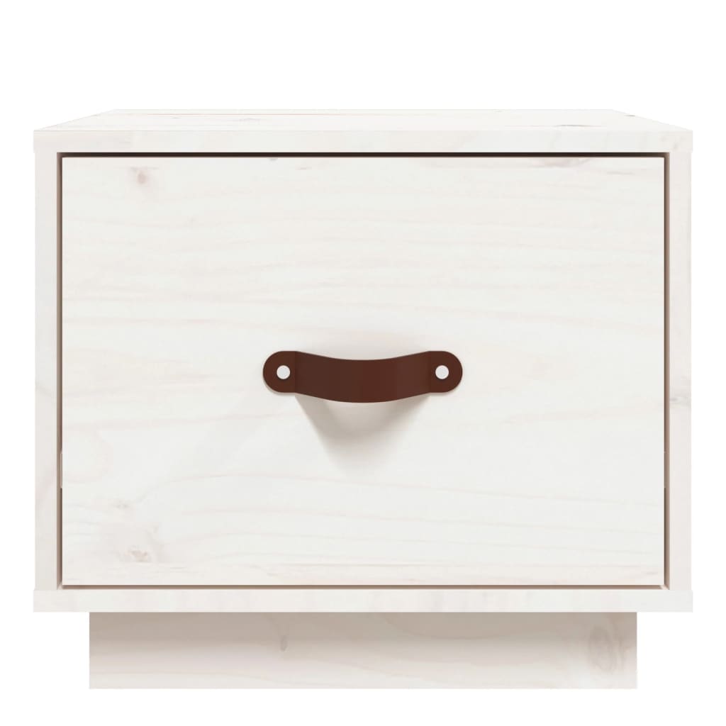 Bedside Cabinets 2 pcs White 40x34x35 cm Solid Wood Pine