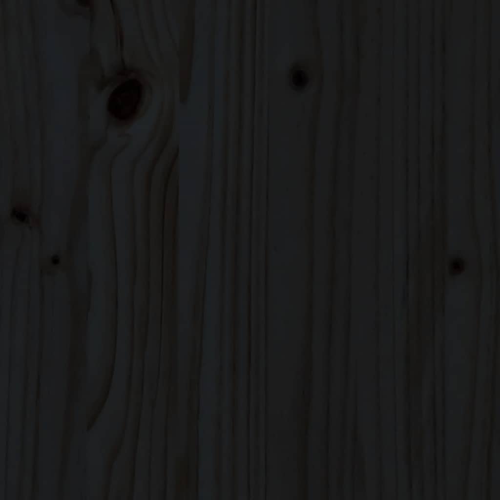 Bedside Cabinet Black 40x34x55 cm Solid Wood Pine