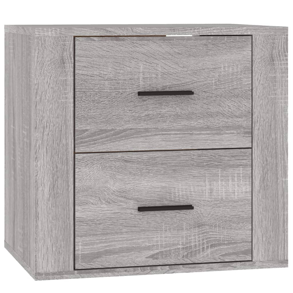 Wall-mounted Bedside Cabinet Grey Sonoma 50x36x47 cm