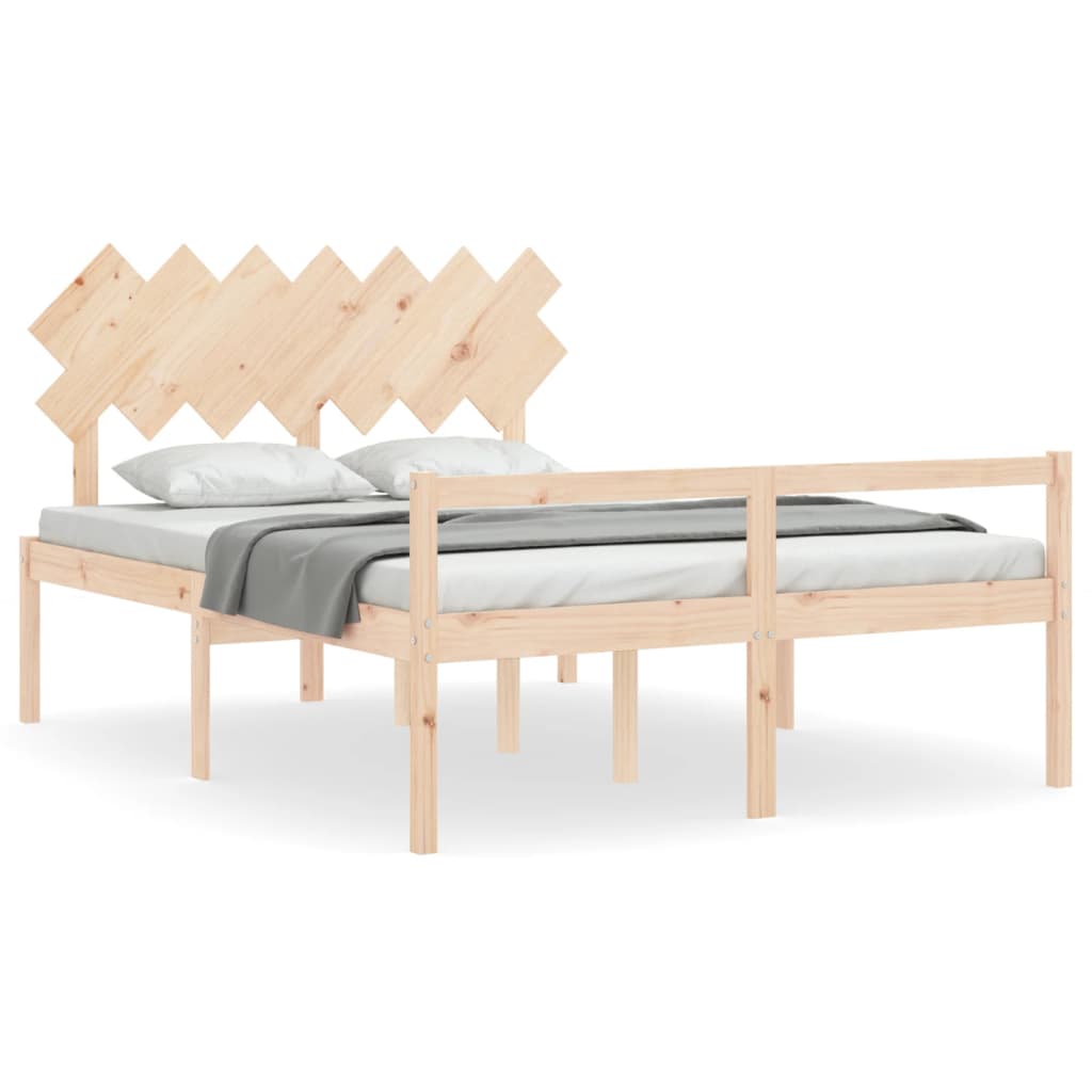 Senior Bed without Mattress 140x200 cm Solid Wood
