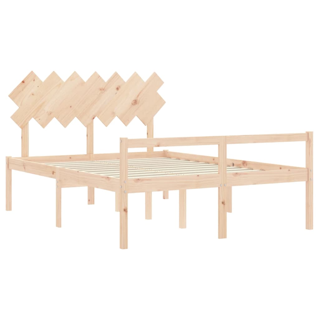 Senior Bed without Mattress 140x200 cm Solid Wood