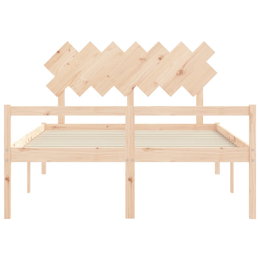 Senior Bed without Mattress 140x200 cm Solid Wood