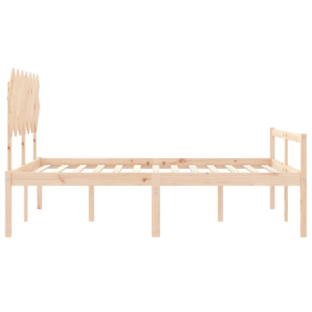 Senior Bed without Mattress 140x200 cm Solid Wood