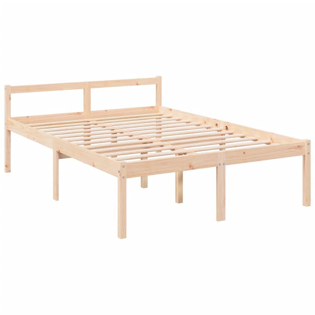 Senior Bed without Mattress 140x200 cm Solid Wood