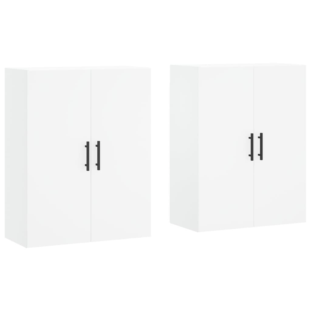 Wall Mounted Cabinets 2 pcs White 69.5x34x90 cm