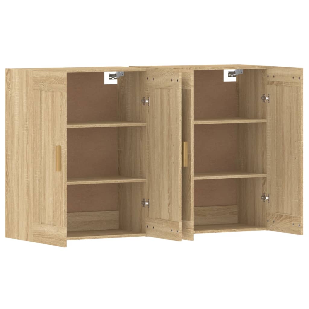 Wall Mounted Cabinets 2 pcs Sonoma Oak Engineered Wood