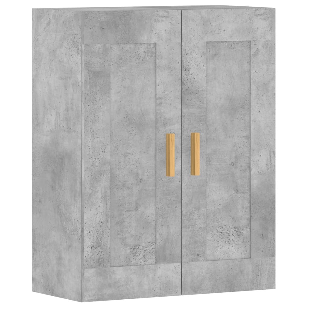 Wall Mounted Cabinets 2 pcs Concrete Grey Engineered Wood