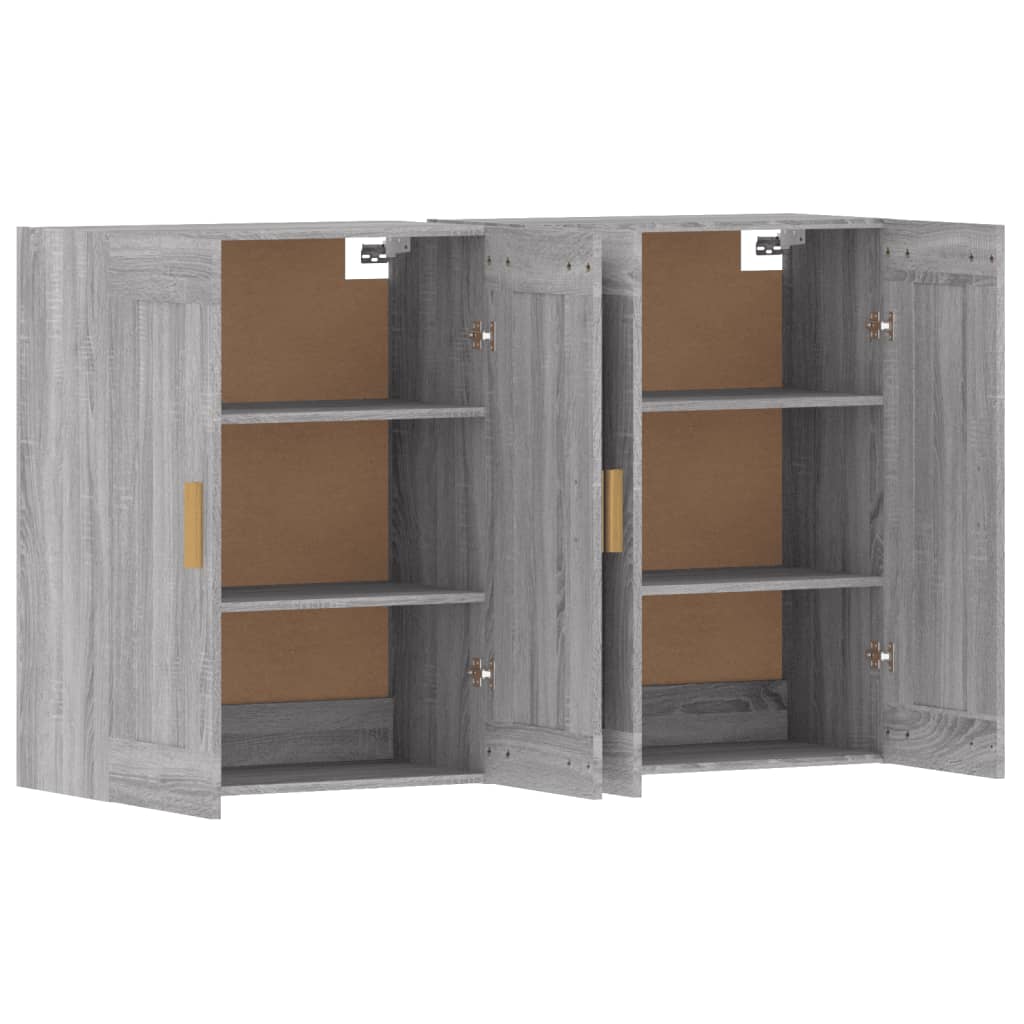 Wall Mounted Cabinets 2 pcs Grey Sonoma Engineered Wood