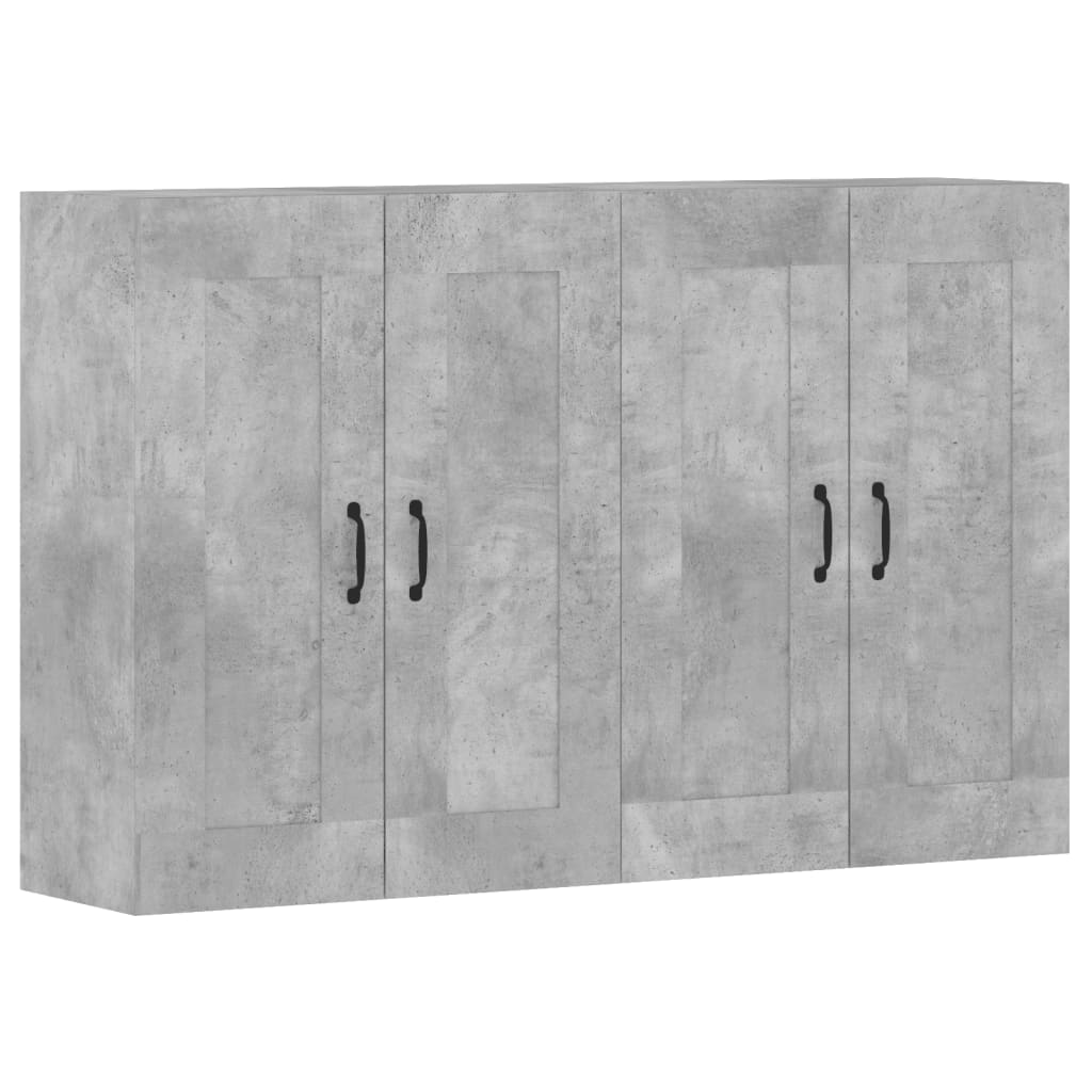 Wall Mounted Cabinets 2 pcs Concrete Grey Engineered Wood