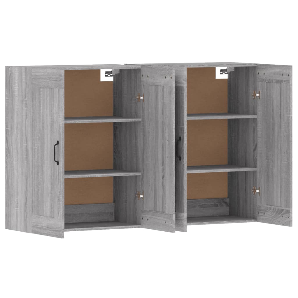 Wall Mounted Cabinets 2 pcs Grey Sonoma Engineered Wood