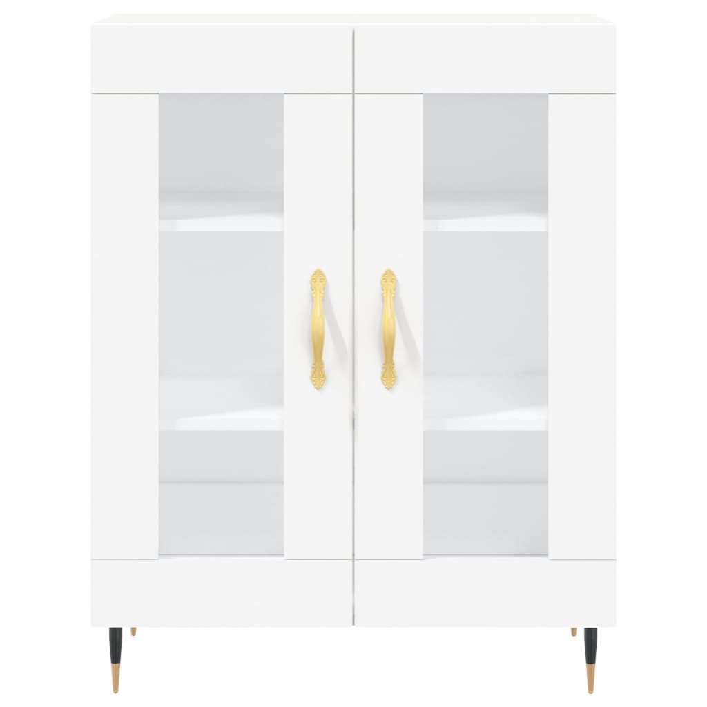 Highboard White 69.5x34x180 cm Engineered Wood