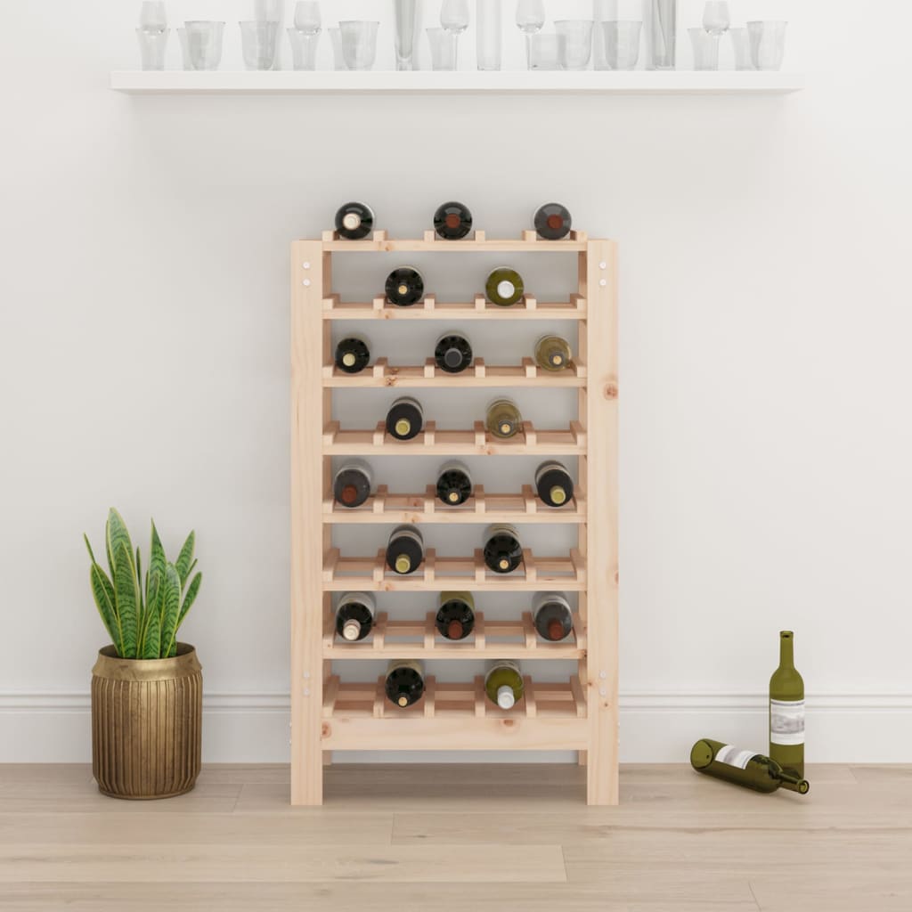 Wine Rack 61.5x30x107.5 cm Solid Wood Pine