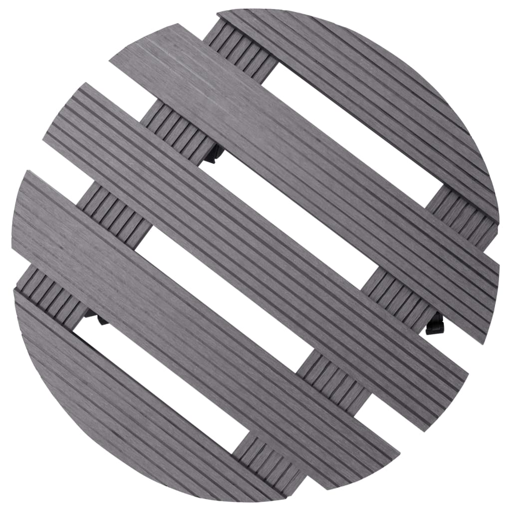 Plant Trolleys 4 pcs Grey Ø30x7,5 cm WPC