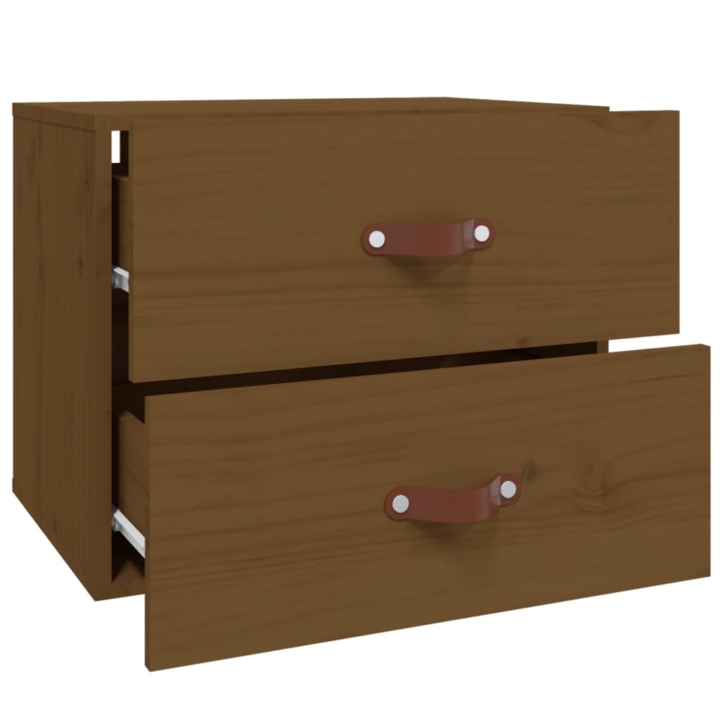 Wall-mounted Bedside Cabinet Honey Brown 50x36x40 cm