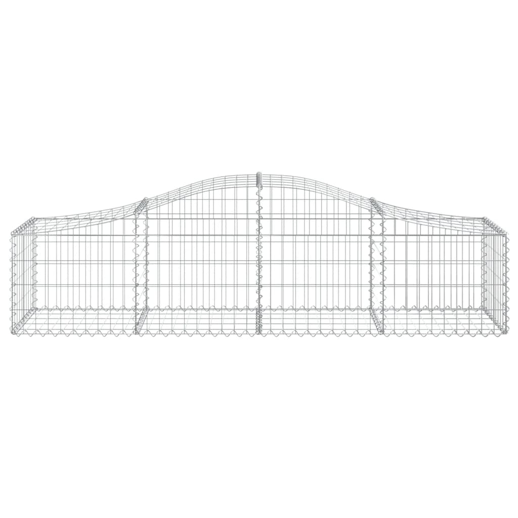 Arched Gabion Baskets 2 pcs 200x50x40/60 cm Galvanised Iron
