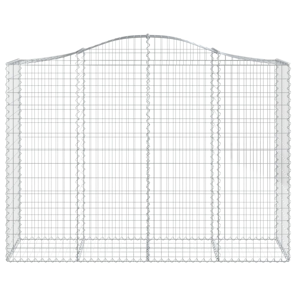 Arched Gabion Baskets 3 pcs 200x50x140/160 cm Galvanised Iron