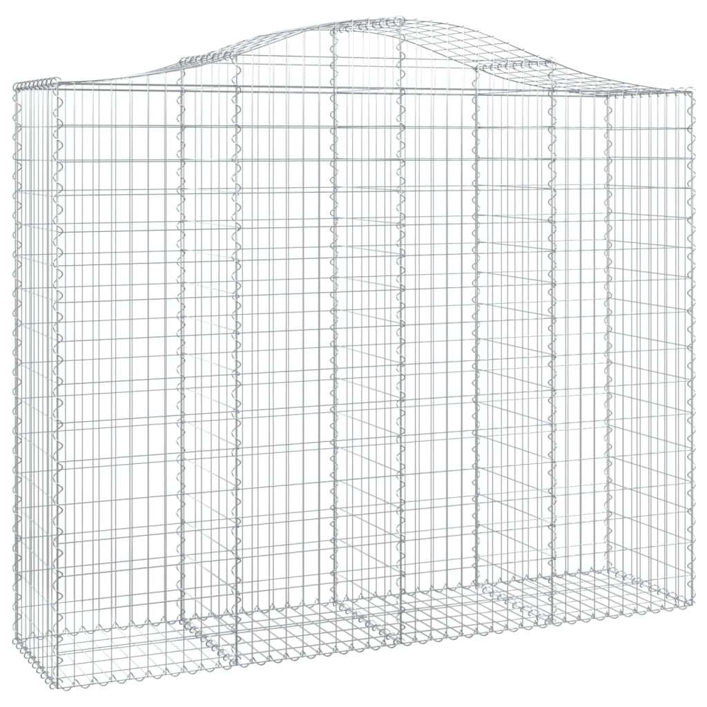 Arched Gabion Baskets 10 pcs 200x50x160/180 cm Galvanised Iron