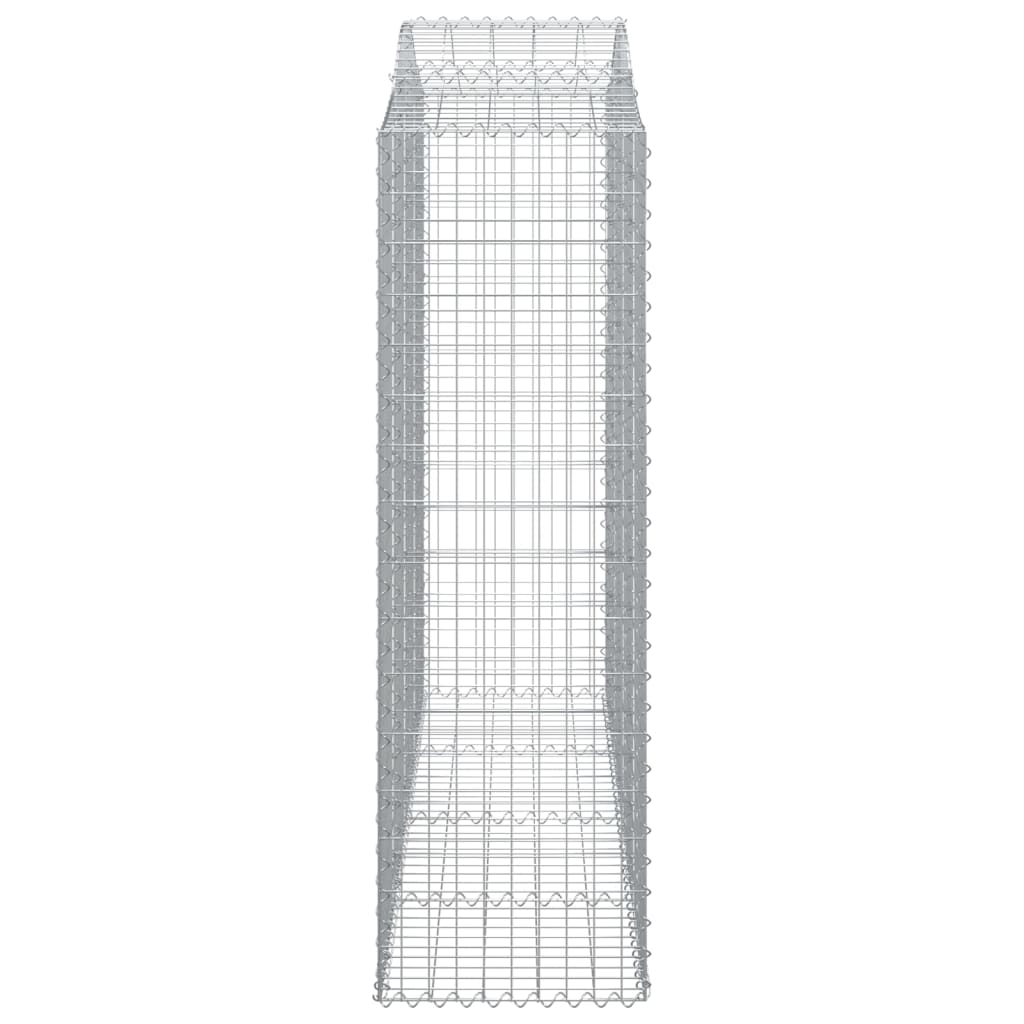 Arched Gabion Baskets 10 pcs 200x50x160/180 cm Galvanised Iron