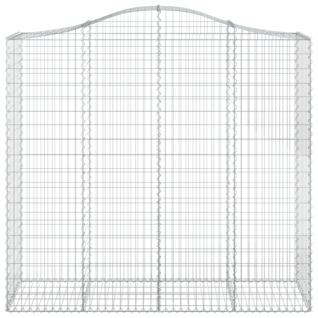 Arched Gabion Baskets 2 pcs 200x50x180/200 cm Galvanised Iron