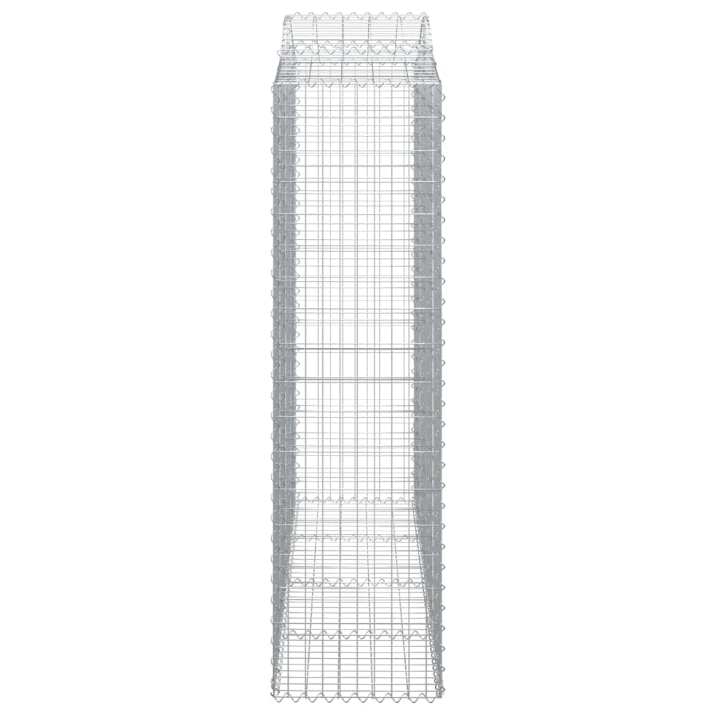 Arched Gabion Baskets 2 pcs 200x50x180/200 cm Galvanised Iron