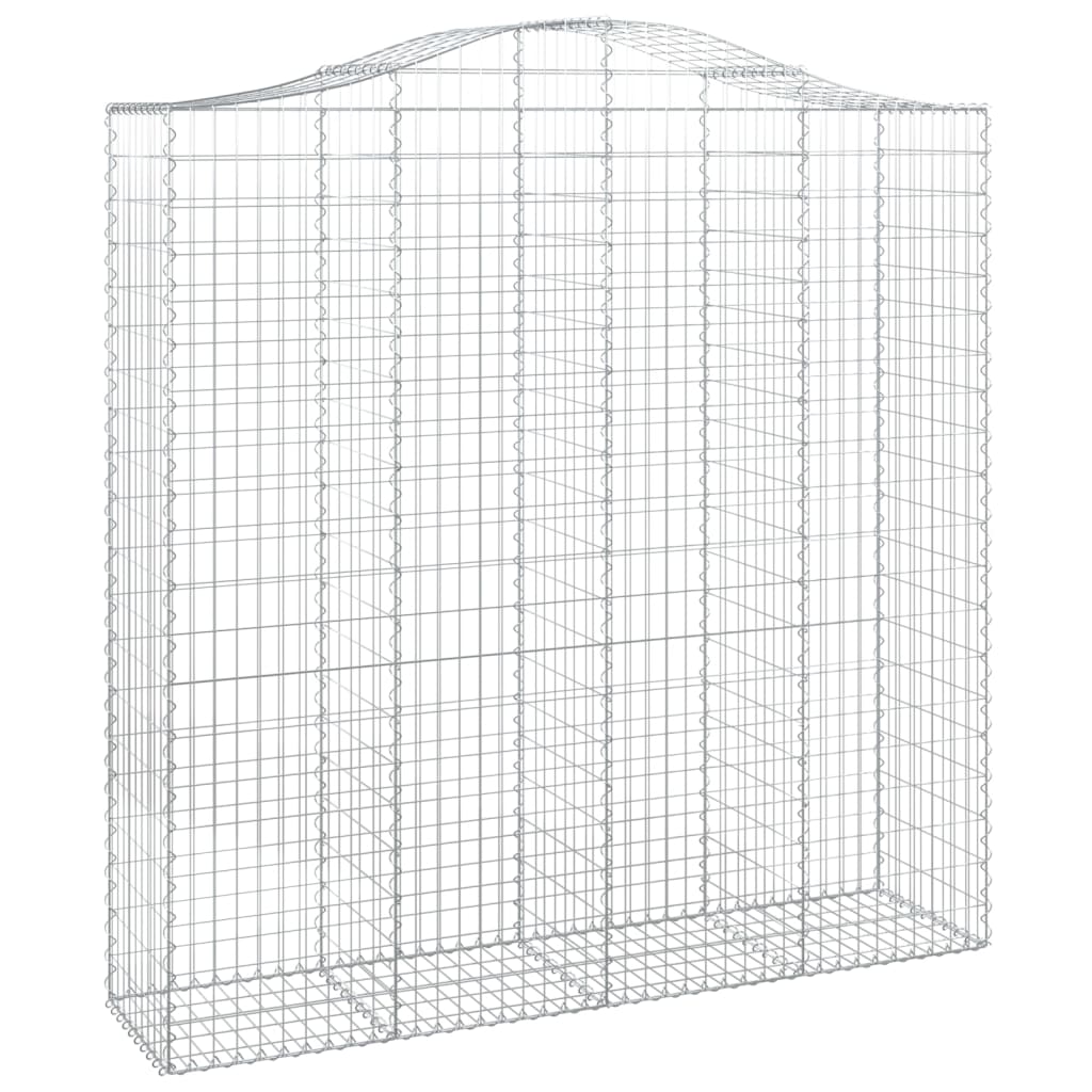 Arched Gabion Baskets 3 pcs 200x50x200/220 cm Galvanised Iron