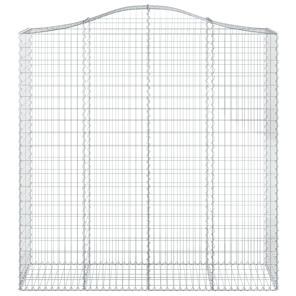 Arched Gabion Baskets 3 pcs 200x50x200/220 cm Galvanised Iron
