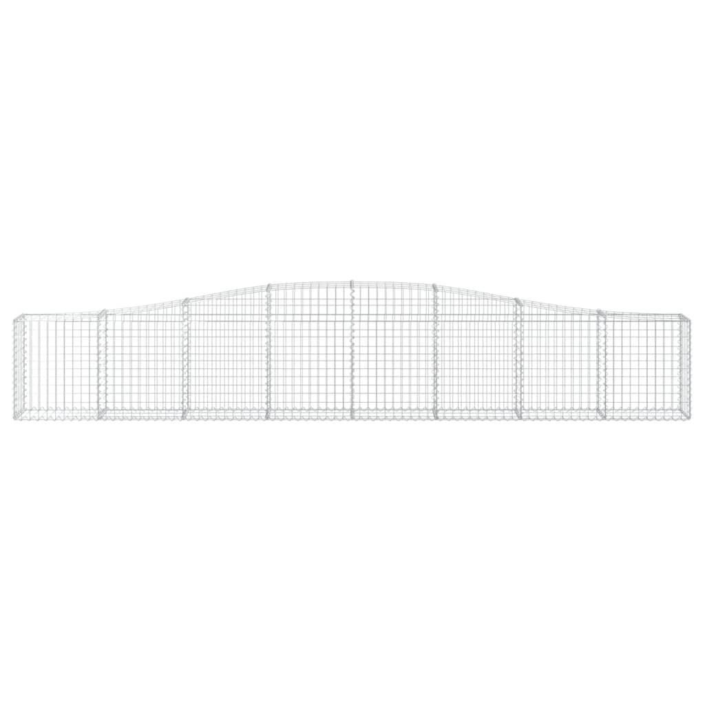 Arched Gabion Baskets 3 pcs 400x30x60/80 cm Galvanised Iron