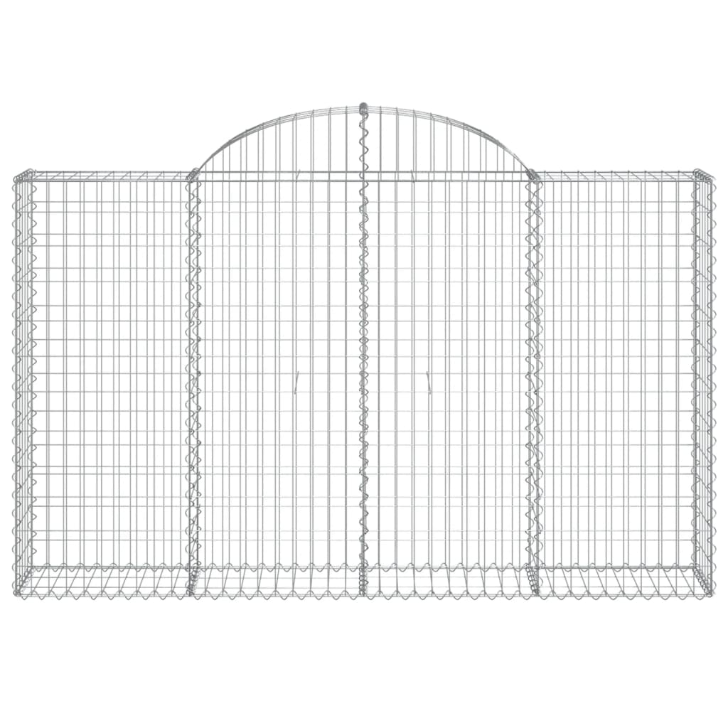 Arched Gabion Baskets 5 pcs 200x30x120/140 cm Galvanised Iron