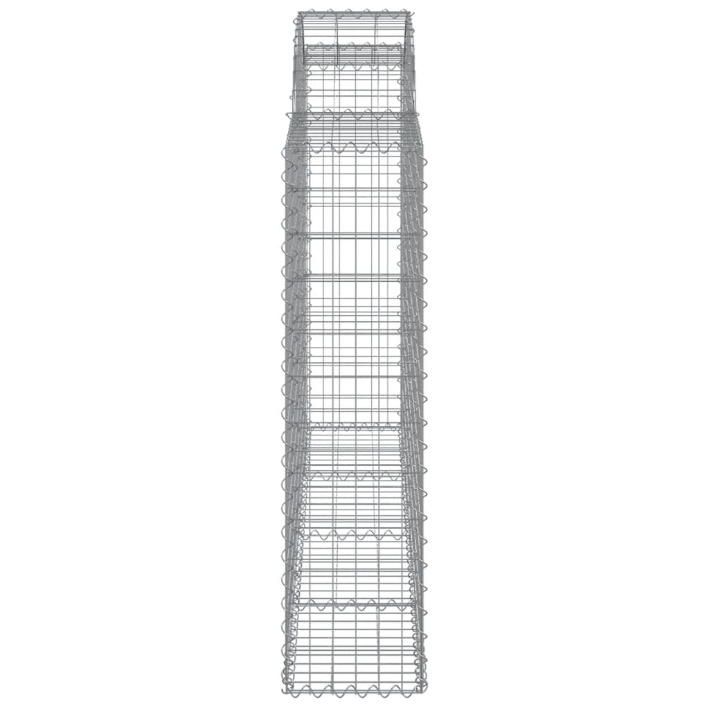 Arched Gabion Baskets 5 pcs 200x30x120/140 cm Galvanised Iron