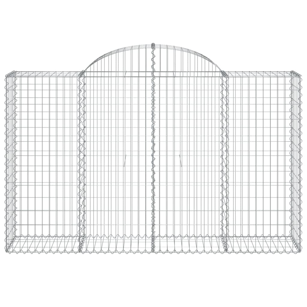 Arched Gabion Baskets 7 pcs 200x50x120/140 cm Galvanised Iron