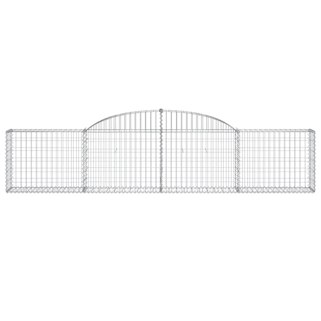 Arched Gabion Baskets 5 pcs 300x30x60/80 cm Galvanised Iron