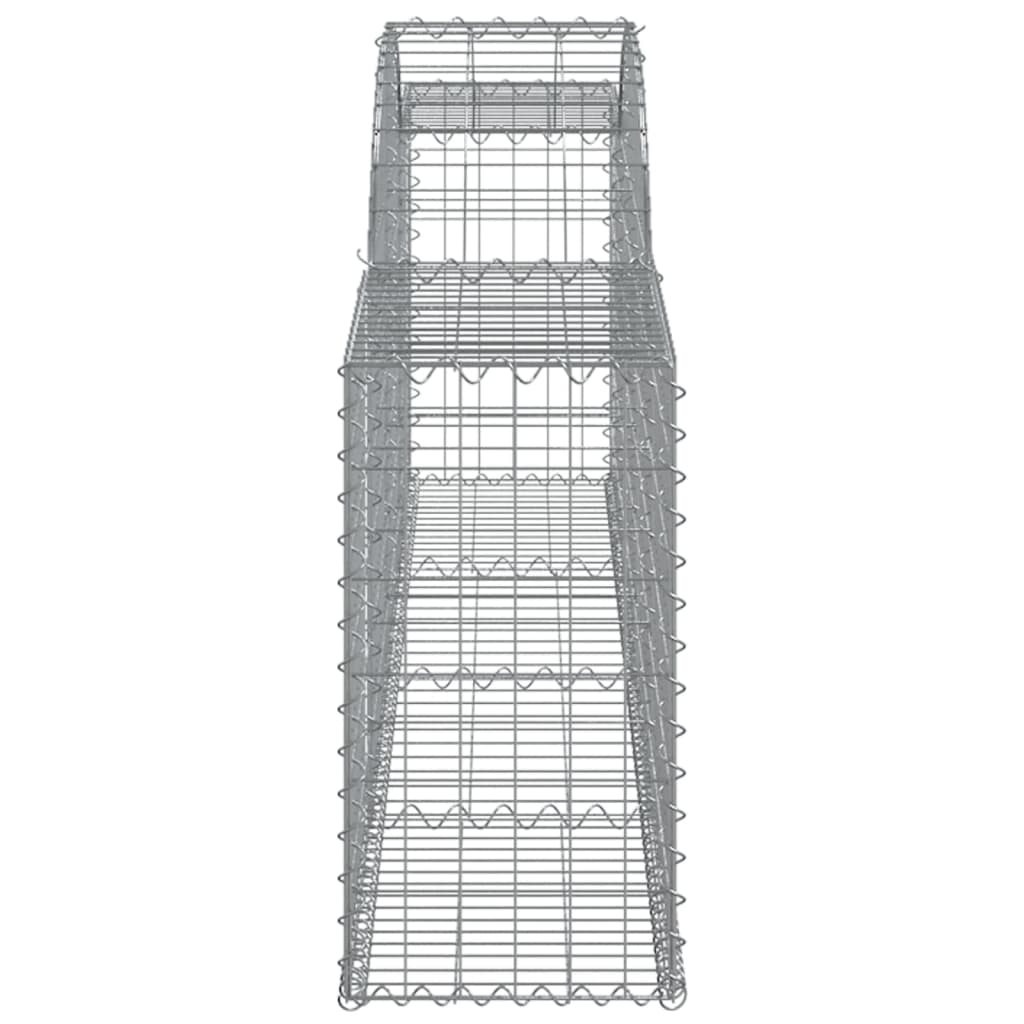 Arched Gabion Baskets 5 pcs 300x30x60/80 cm Galvanised Iron