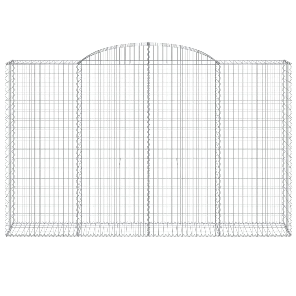 Arched Gabion Baskets 7 pcs 300x50x180/200 cm Galvanised Iron