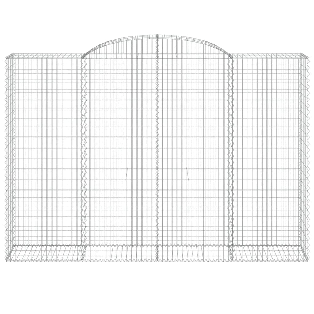 Arched Gabion Baskets 2 pcs 300x50x200/220 cm Galvanised Iron