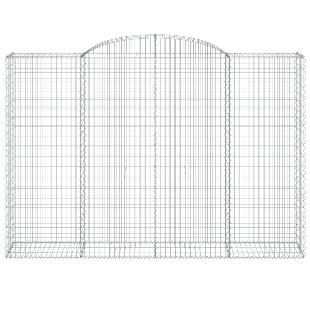 Arched Gabion Baskets 7 pcs 300x50x200/220 cm Galvanised Iron