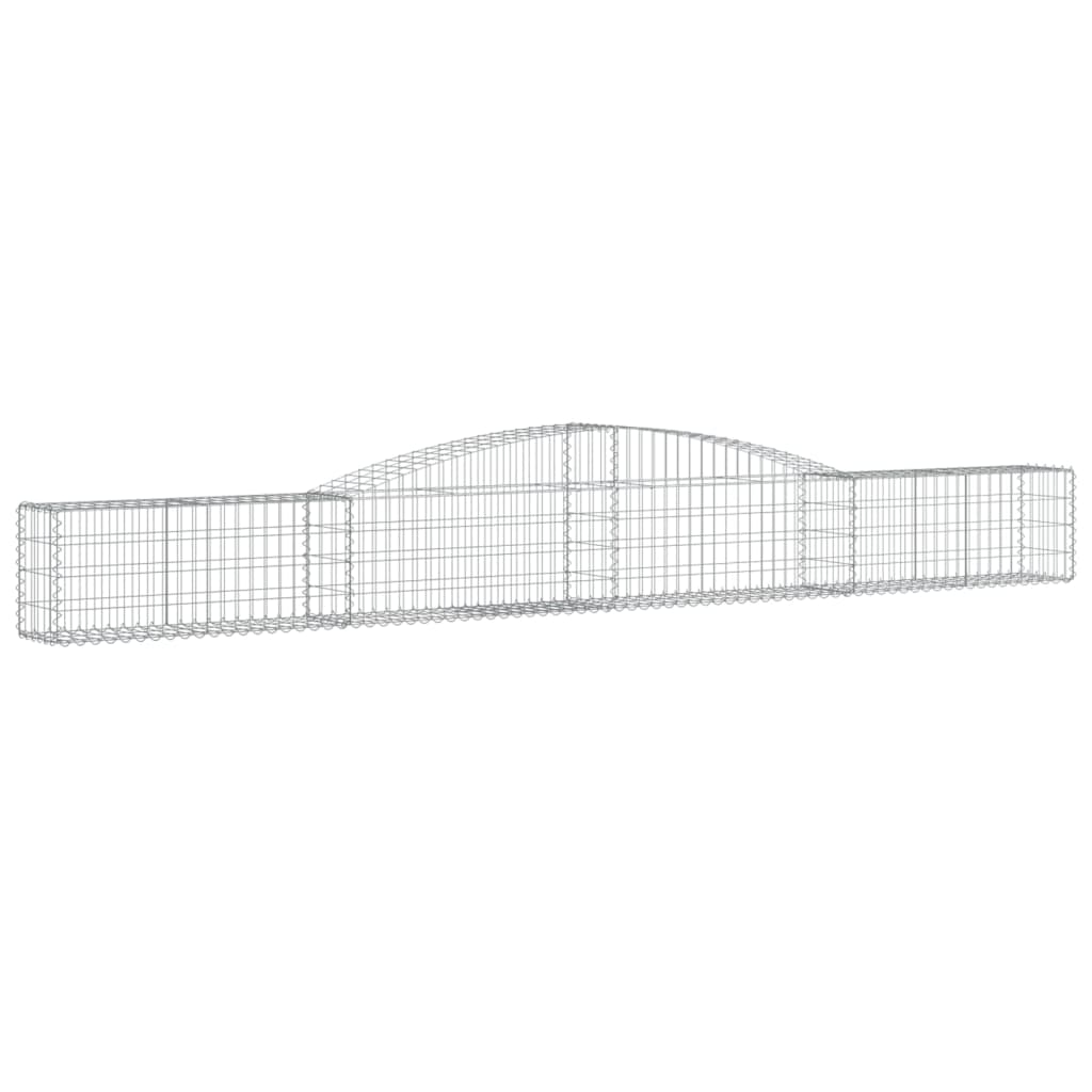 Arched Gabion Baskets 15 pcs 400x30x40/60 cm Galvanised Iron