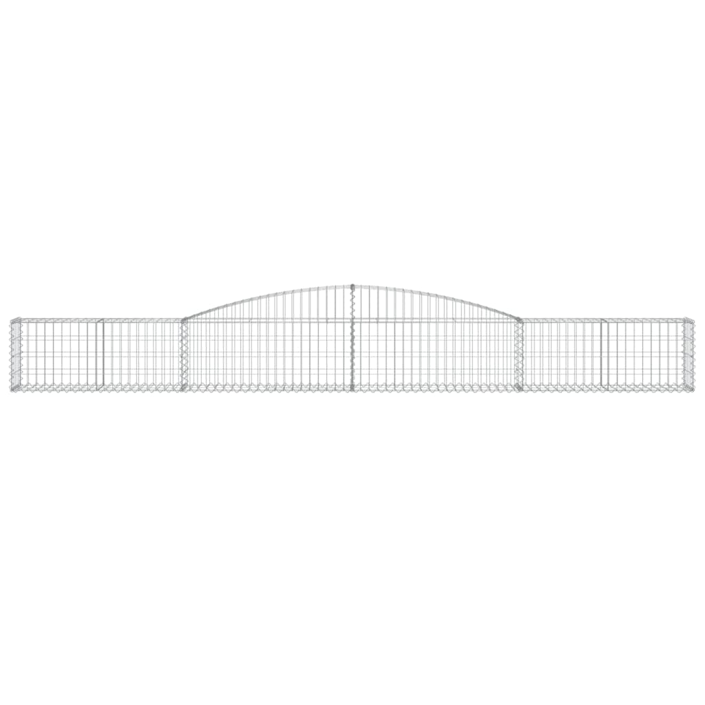 Arched Gabion Baskets 15 pcs 400x30x40/60 cm Galvanised Iron