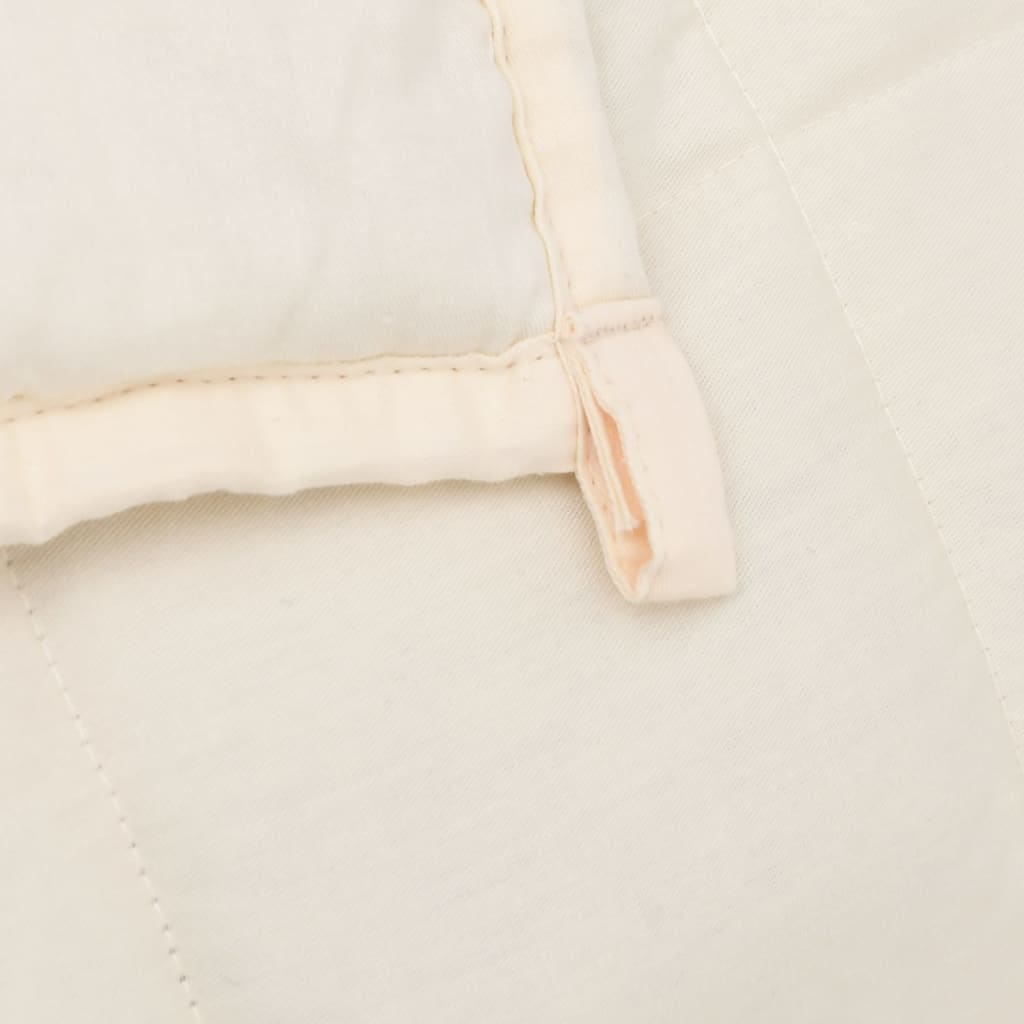 Weighted Blanket Light Cream 120x180 cm 9 kg Fabric