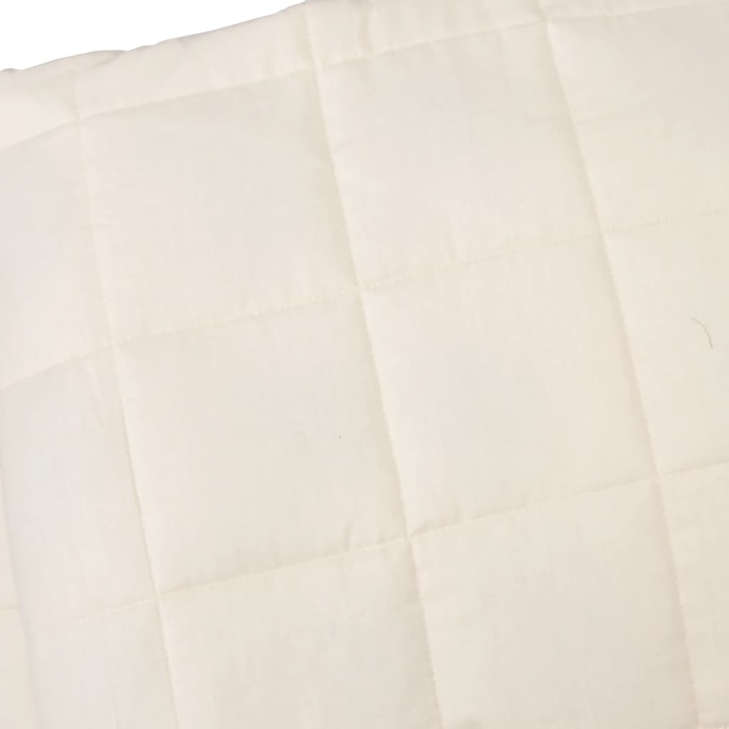 Weighted Blanket Light Cream 138x200 cm Single 10 kg Fabric