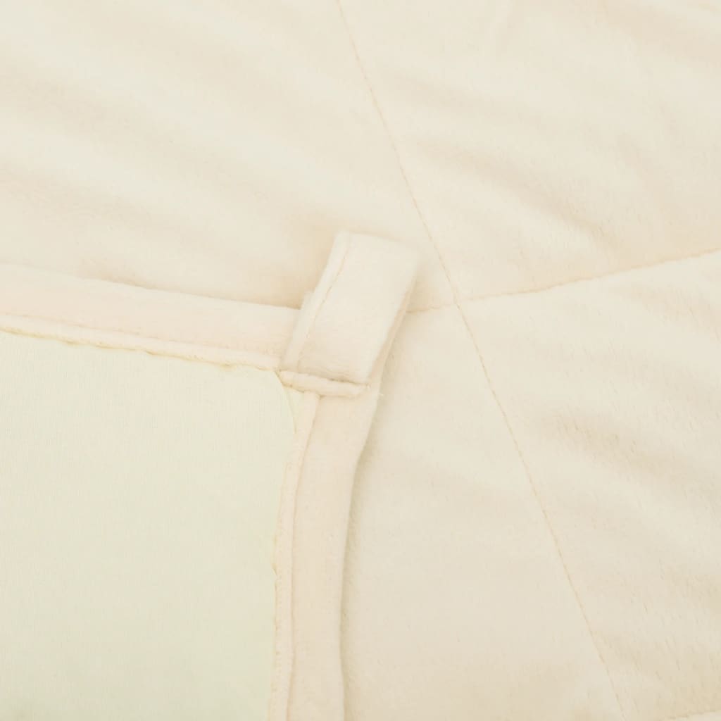 Weighted Blanket Light Cream 200x225 cm 9 kg Fabric