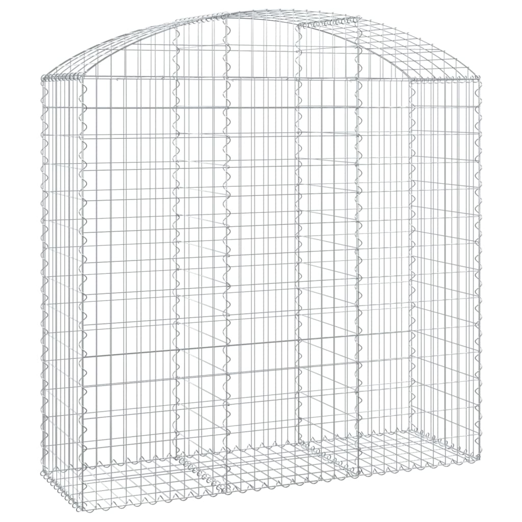 Arched Gabion Basket 150x50x140/160 cm Galvanised Iron