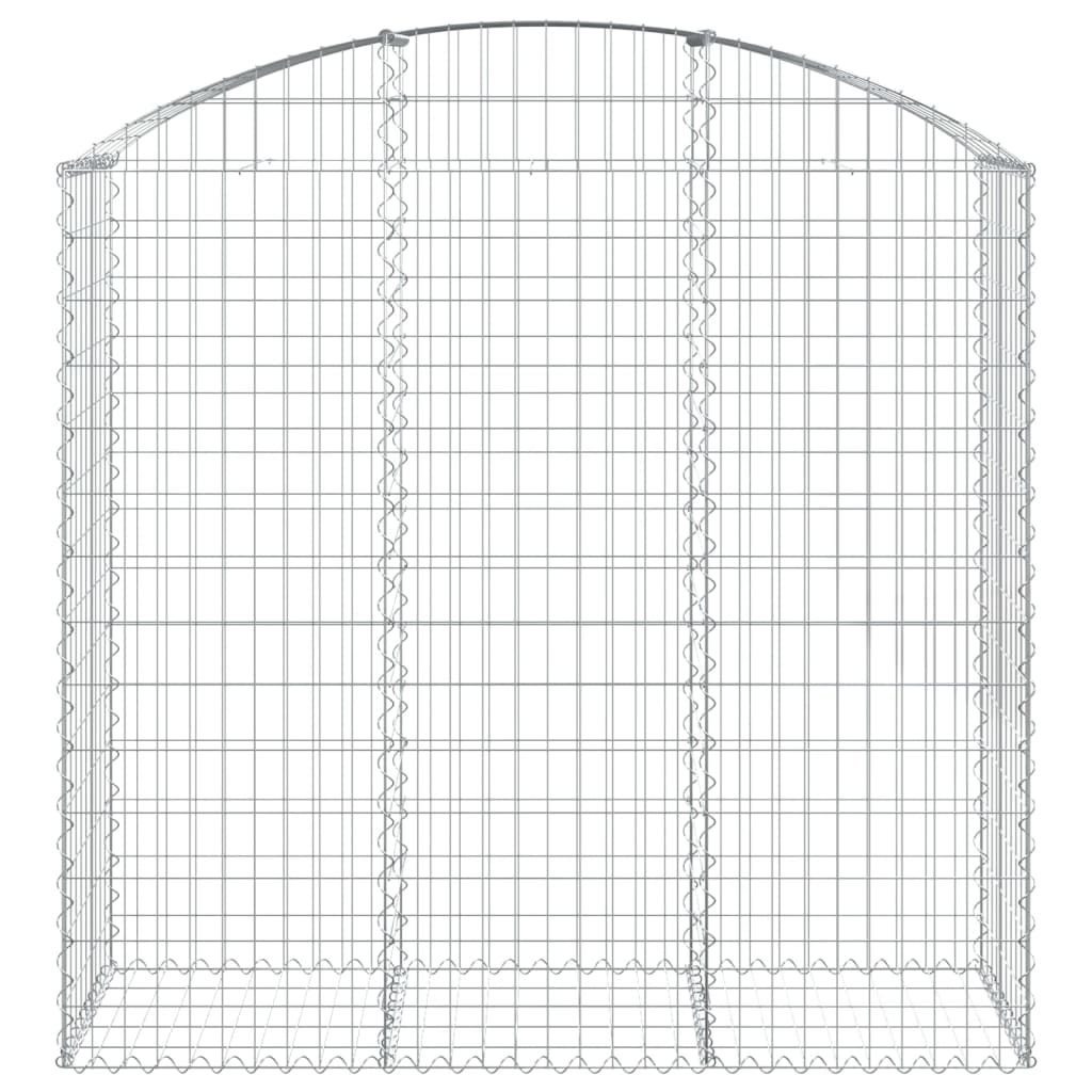 Arched Gabion Basket 150x50x140/160 cm Galvanised Iron