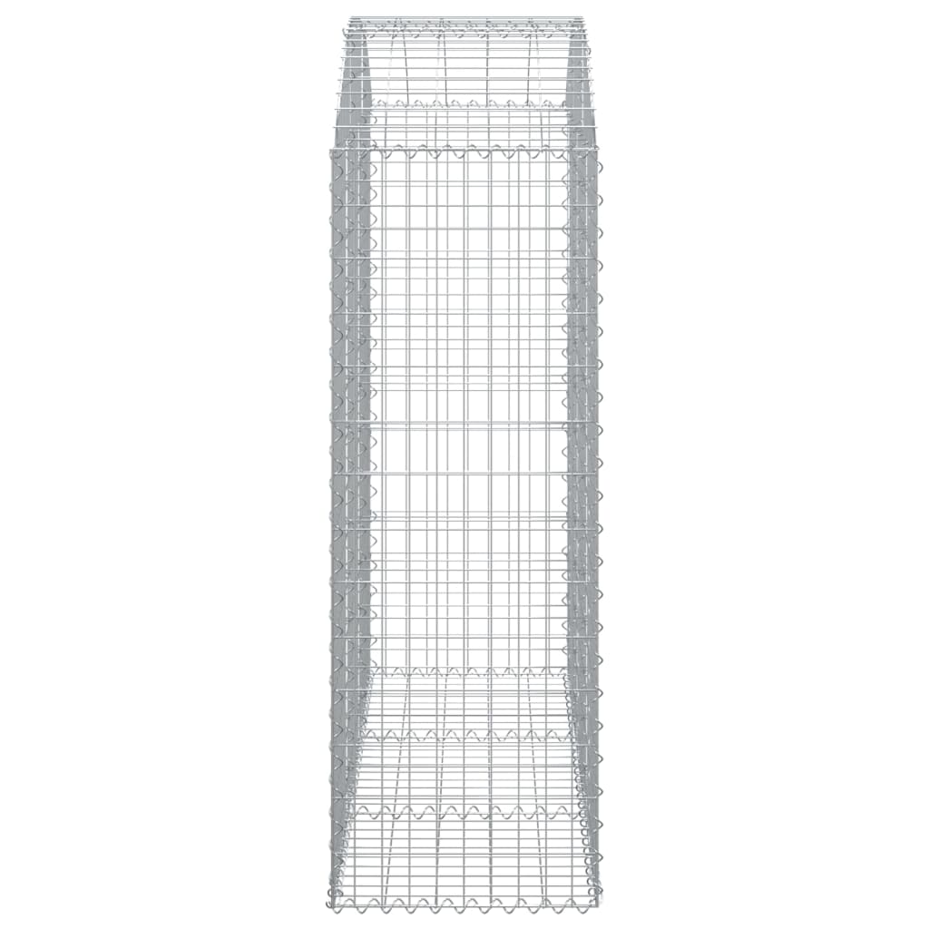 Arched Gabion Basket 150x50x140/160 cm Galvanised Iron