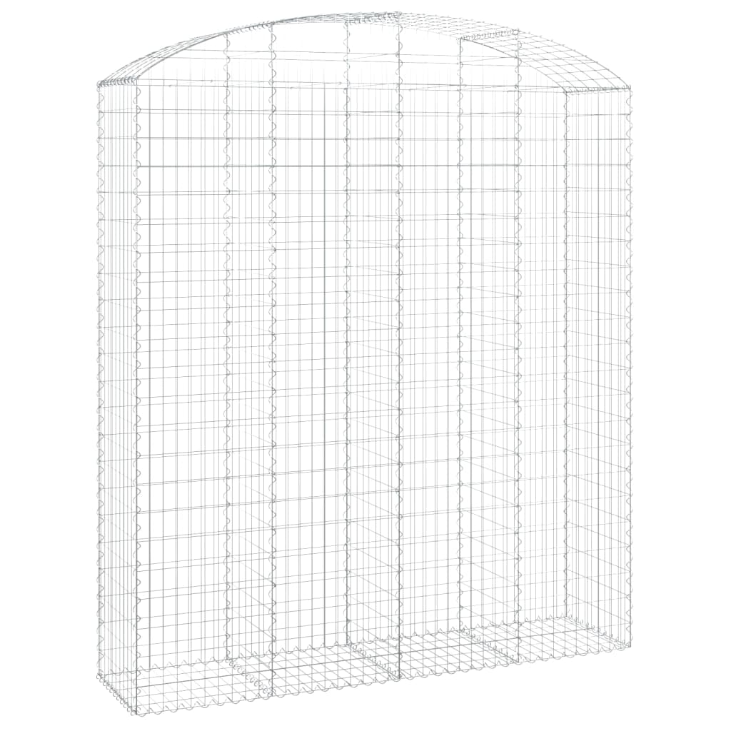 Arched Gabion Basket 200x50x220/240 cm Galvanised Iron