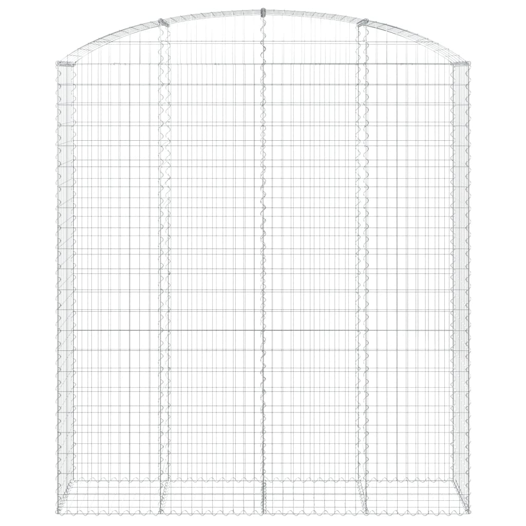 Arched Gabion Basket 200x50x220/240 cm Galvanised Iron