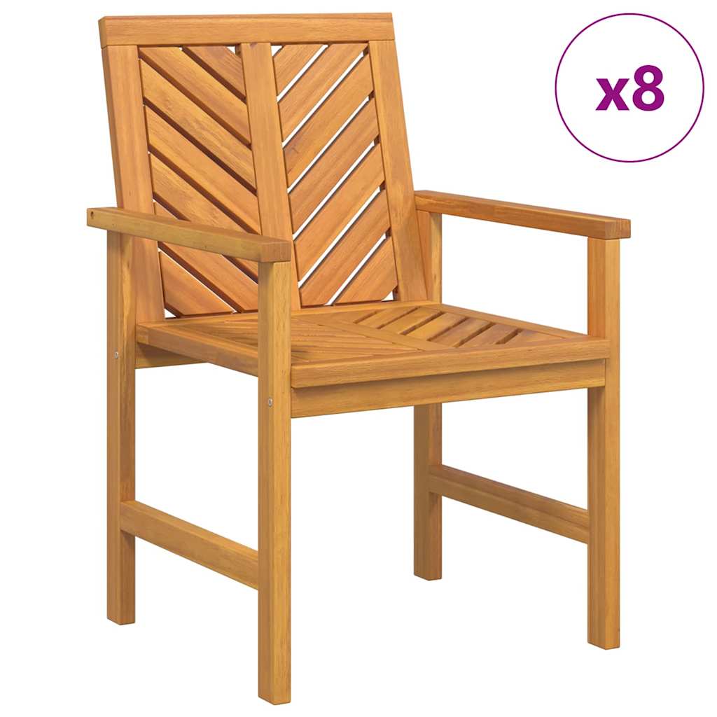 Garden Dining Chairs 8 pcs Brown 59 x 62.5 x 89 cm