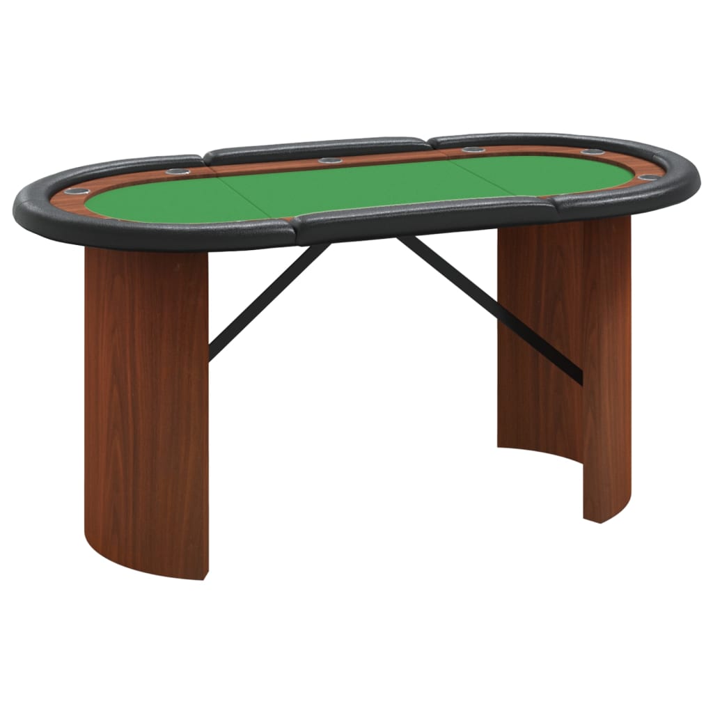 10-Player Poker Table Green 160x80x75 cm