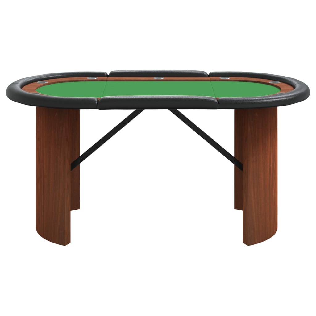 10-Player Poker Table Green 160x80x75 cm