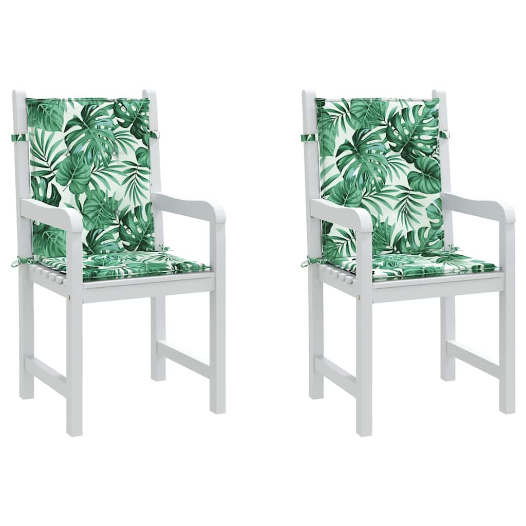 Chair Cushions 2 pcs Leaf pattern 100 x 50 x 3 cm Oxford fabric